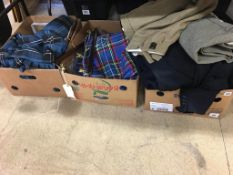 Kilt, Barbour Plus Fours, various coats etc.