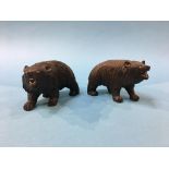 Two Black Forest type bears