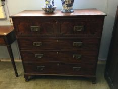 Edwardian mahogany straight front chest of drawers, 121cm wide x 54cm deep x 115cm high