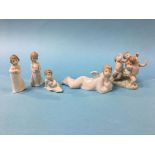 Six Lladro and Nao figures