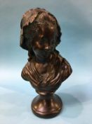 Bronze style bust of a Child