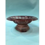 Davidson cloud glass bowl and stand and one other