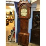 Walnut long case clock, with swan neck pediment, eight day movement, signed G. Allen, Barnsley