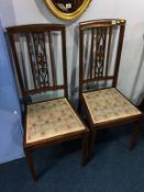 Pair of mahogany chairs