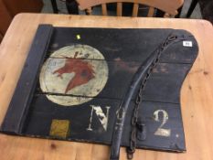 Painted World War I ammunition cart door