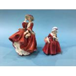 Two Royal Doulton figures; 'Top O' The Hill' and 'Lavinia'