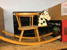 TV, rocking horse etc.