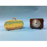 Beswick decorative biscuit barrel and a decorative Ferranti clock