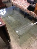 Modern glass coffee table