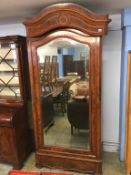 Mahogany single door wardrobe