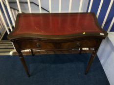 Reproduction mahogany turn over top table