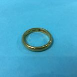 22ct wedding ring, 4.7g