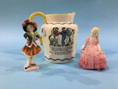 Royal Doulton sea shanty jug and two figures