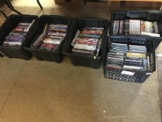 Five boxes of CD and DVDs