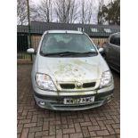 Renault Megane Scenic, MW02 HWC, one key, SORN, no MOT, 50,341 miles, no V5