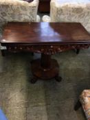 Victorian mahogany turn over top tea table