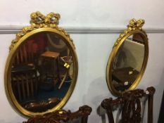 Pair of gilt framed mirrors