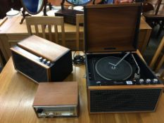 Hacker Grenadier turntable and stereo amplifier and a Goodmans tuner