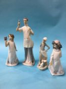 Four Lladro figures