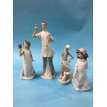 Four Lladro figures