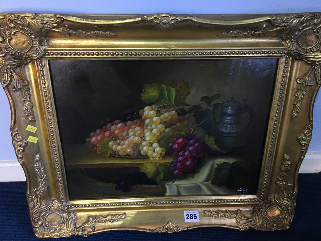 Modern gilt framed Still Life, 54cm x 45cm