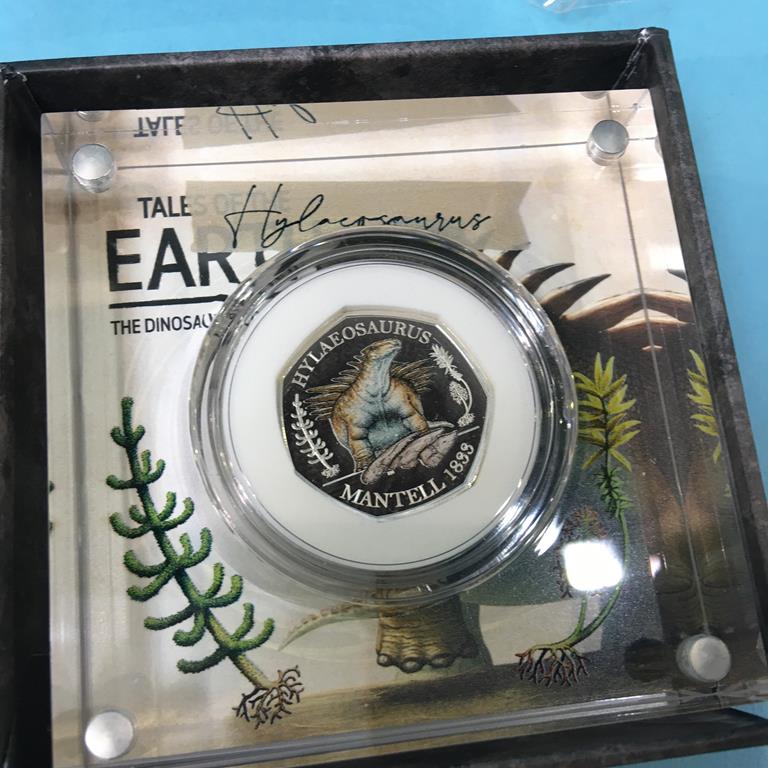 Six boxed Dinosauria collection silver proof coins - Image 4 of 4