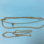 Three 9ct necklaces, 17 grams