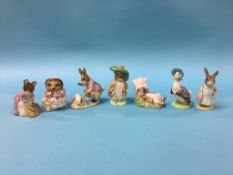 Four Royal Albert Beatrix Potter figures and three Beswick (7)