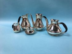 An EPNS Cohr Danish five piece tea service