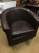 Brown tub chair