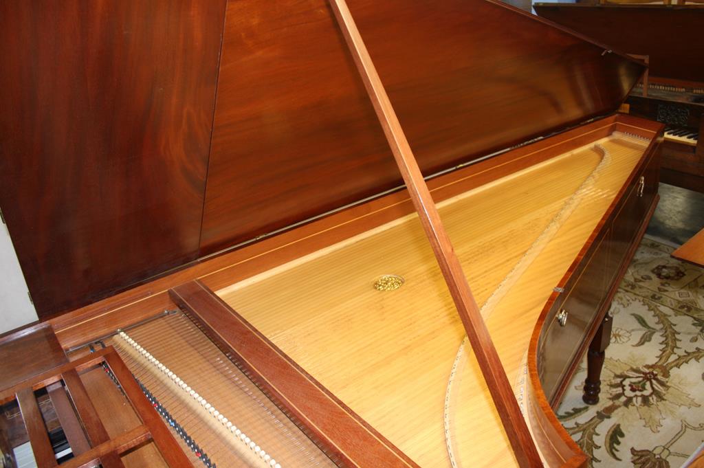 A Johannes Morley 'Londini Fecit' Harpsichord, the outer mahogany case with fruitwood stringing - Image 7 of 11