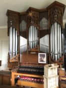 A very large and impressive oak electric action Church organ, by H. E. Prested, organ builder of