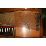 A walnut cased Clavichord by Robert Morley of London, numbered 1077. 111cm length, 39cm wide