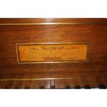 A John Broadwood and Sons, London, mahogany square piano, with ornate brass locks and supported on