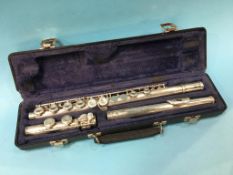 A Rudall, Carte and Co. Ltd 'Graduate' flute and fitted case