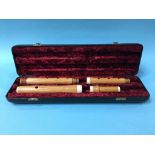 A four section satinwood single key flute