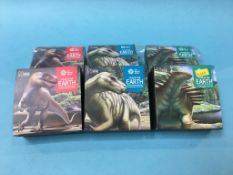 Six boxed Dinosauria collection silver proof coins