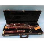 A Boosey and Hawkes, London Emperor Bassoon and fitted case