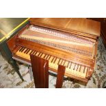 A mahogany (kit) harpsichord with base (no bolts). 211cm length x 86cm wide