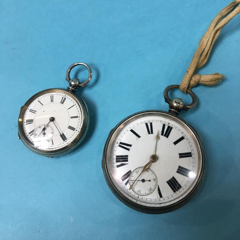 Two silver pocket watches - Image 2 of 3