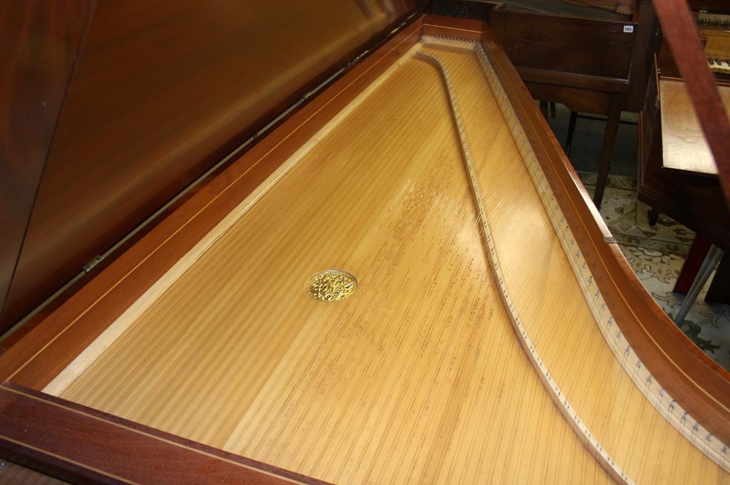 A Johannes Morley 'Londini Fecit' Harpsichord, the outer mahogany case with fruitwood stringing - Image 6 of 11