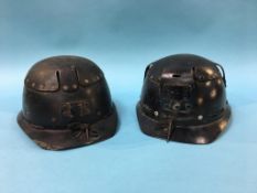 Two miners helmets