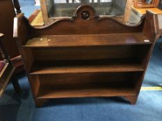 An oak open bookcase, 98cm width