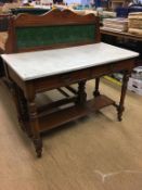 Edwardian marble top washstand, 99cm wide