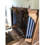 A smaller oak electric action Church organ of Gothic style with panelled sides - (DOES NOT INCLUDE