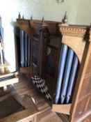 A smaller oak electric action Church organ of Gothic style with panelled sides - (DOES NOT INCLUDE