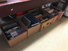 Four boxes of books