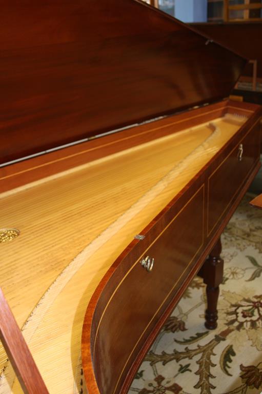 A Johannes Morley 'Londini Fecit' Harpsichord, the outer mahogany case with fruitwood stringing - Image 9 of 11