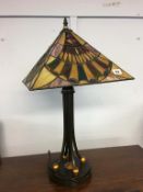 An Art Nouveau Tiffany style table lamp and shade