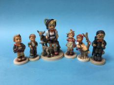 Six Hummel figures (4 boxed)